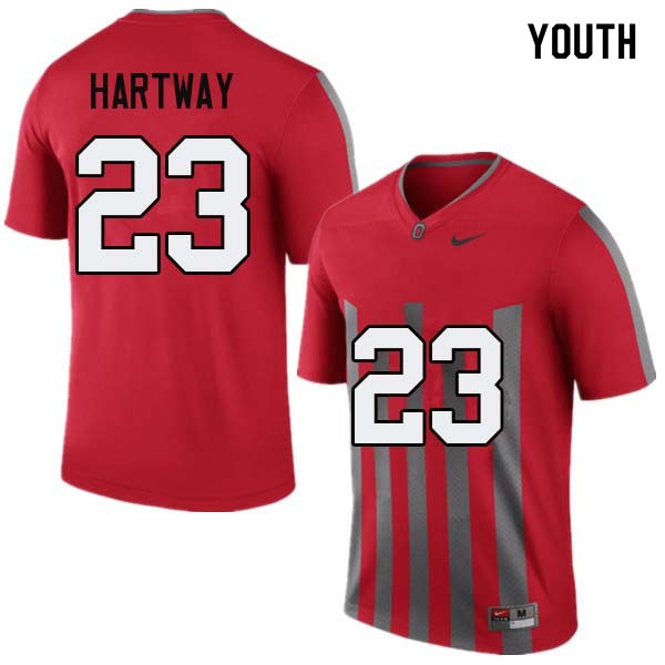 Ohio State Buckeyes #23 Michael Hartway Youth Player Jersey Throwback OSU2684